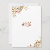 Pompoen Bloemige Baby Shower Uitnodiging (Achterkant)