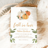 Pompoen bloemige Herfst in liefde Vrijgezellenfees Kaart