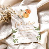 Pompoen bloemige Herfst in liefde Vrijgezellenfees Kaart
