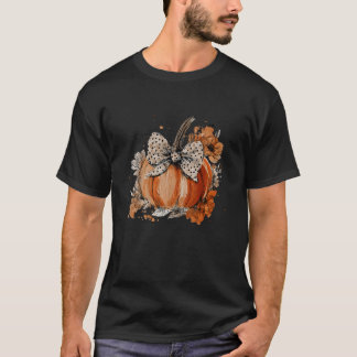 Pompoen Bloemige Herfst Seizoen Wilde Bloem T-shirt