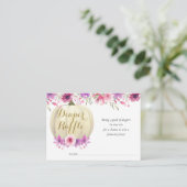 Pompoen Bloemige Luier Tombola Baby Shower Bijlage (Staand voorkant)