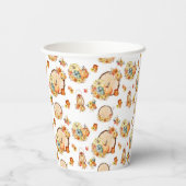 Pompoen bloemmotief papieren bekers (Achterkant)