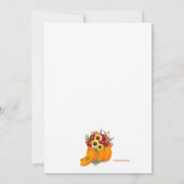 Pompoen Bloemstuk Uitnodiging (Achterkant)