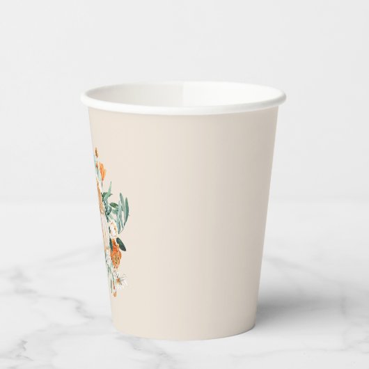 Pompoen bloemval kleuren, papieren bekers (Links)