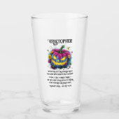 Pompoen Bloom Spell betoverd Halloween bier Glas (Voorkant)