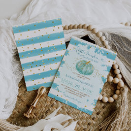 Pompoen Blue Boy Baby Shower Kaart