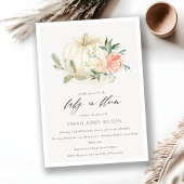 Pompoen Blush Floral Baby in Bloom Shower Invite Bedankkaart