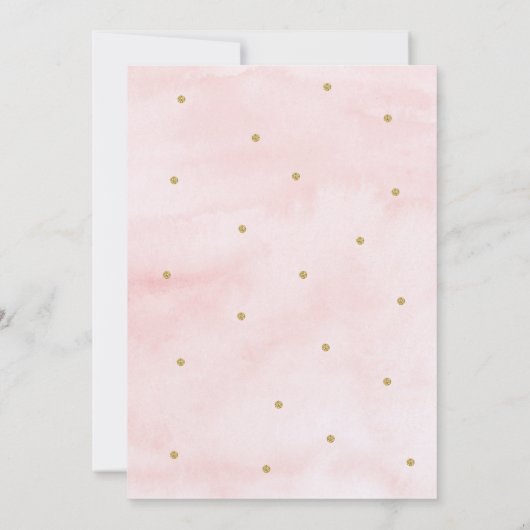 Pompoen Blush Floral Baby shower Kaart (Achterkant)