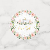 pompoen blush roze en gouden Baby shower partij Confetti (Kleine voorkant)