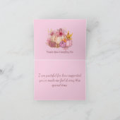 Pompoen Blush Roze Famed Herfst Baby shower Bedankkaart (Binnen)