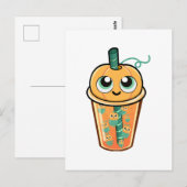 Pompoen Boba Kwal Briefkaart (Voorkant / Achterkant)