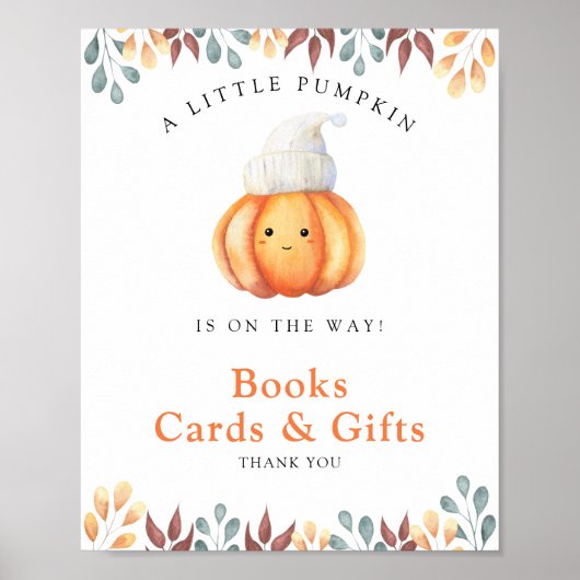 Pompoen - boeken kaarten en cadeaus poster (Voorkant)