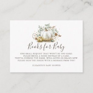 Pompoen   Boeken voor Baby Bring a Book Baby showe Informatiekaartje