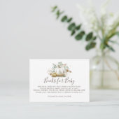 Pompoen | Boeken voor Baby Bring a Book Baby showe Informatiekaartje (Staand voorkant)