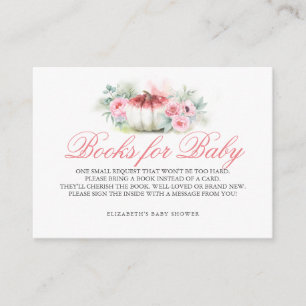 Pompoen   Boeken voor Baby Bring a Book Baby showe Informatiekaartje