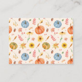 Pompoen Boeken voor Baby Herfst Baby shower Informatiekaartje (Achterkant)