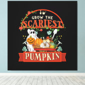 Pompoen Boer Halloween Canvas Afdruk (Insitu (Houten vloer))