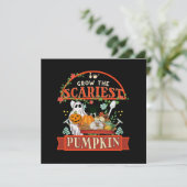 Pompoen Boer Halloween Kaart (Staand voorkant)