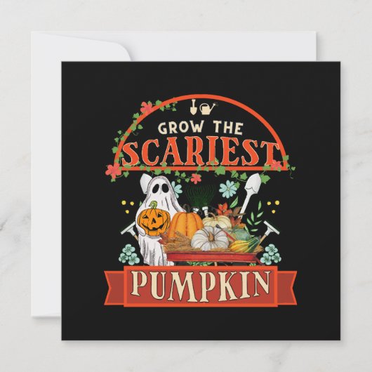 Pompoen Boer Halloween Kaart (Voorkant)