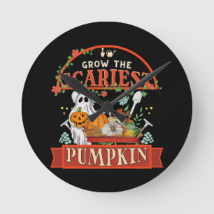 Pompoen Boer Halloween Ronde Klok