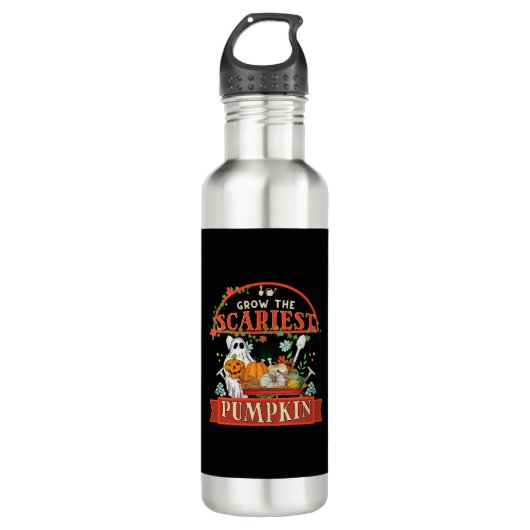 Pompoen Boer Halloween Waterfles (Voorkant)