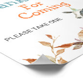 Pompoen Boerderij Dier Tractor Bedankt voor het ko Poster (Hoek)