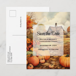 Pompoen Boerderij Herfst Oogst Thanksgiving Aankondigingskaart