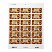 Pompoen Boerderij Herfst Oogst Thanksgiving Adres Etiket (Full Sheet)