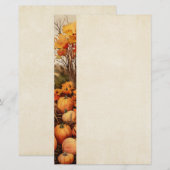 Pompoen Boerderij Herfst Oogst Thanksgiving Briefpapier (Voorkant / Achterkant)