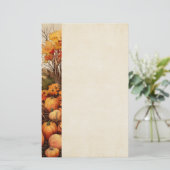 Pompoen Boerderij Herfst Oogst Thanksgiving Briefpapier (Staand voorkant)