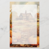 Pompoen Boerderij Herfst Oogst Thanksgiving Briefpapier (Voorkant)