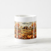 Pompoen Boerderij Herfst Oogst Thanksgiving Koffiemok (Center)