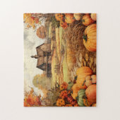 Pompoen Boerderij Herfst Oogst Thanksgiving Legpuzzel (Verticaal)