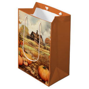 Pompoen Boerderij Herfst Oogst Thanksgiving Medium Cadeauzakje