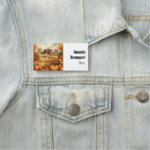 Pompoen Boerderij Herfst Oogst Thanksgiving Naamplaatje (In situ)