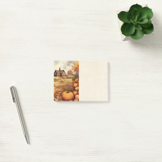 Pompoen Boerderij Herfst Oogst Thanksgiving Post-it® Notes (Kantoor)
