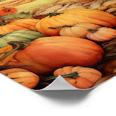 Pompoen Boerderij Herfst Oogst Thanksgiving Poster (Hoek)
