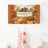 Pompoen Boerderij Herfst Oogst Thanksgiving Spandoek (Insitu)