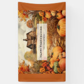 Pompoen Boerderij Herfst Oogst Thanksgiving Spandoek (Verticaal)