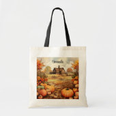 Pompoen Boerderij Herfst Oogst Thanksgiving Tote Bag (Voorkant)