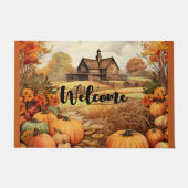 Pompoen Boerderij Herfst Oogst Thanksgiving Welkom Deurmat (Voorkant)
