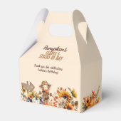 Pompoen Boerderij Herfst Zonnebloem Verjaardag Bedankdoosjes (Voorkant Zijde)