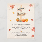 Pompoen Boerderij Luier Raffle Herfst Baby shower Informatiekaartje