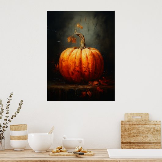  pompoen boerderij stijl poster (Keuken)