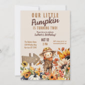 Pompoen Boerderij Zonnebloem Verjaardag Kaart (Voorkant)