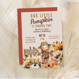 Pompoen Boerderij Zonnebloem Verjaardag Kaart