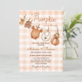 Pompoen Boho Baby Shower  Kaart (Staand voorkant)