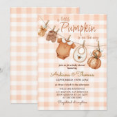 Pompoen Boho Baby Shower  Kaart (Voorkant / Achterkant)