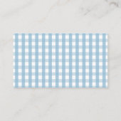 Pompoen Boho Blue Gingham Luier Raffle Enclosure Informatiekaartje (Achterkant)