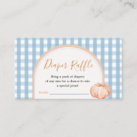 Pompoen Boho Blue Gingham Luier Raffle Enclosure